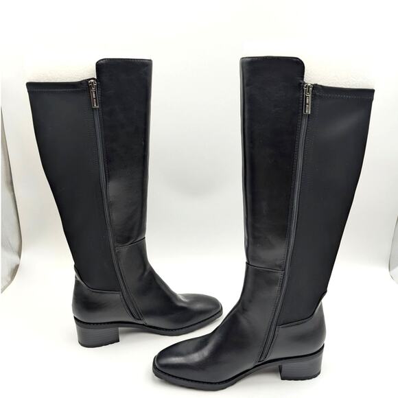 Anne Klein Stamford Knee High Boots Women's Almond Toe Black Size US7.5M EU38 - Picture 5 of 13